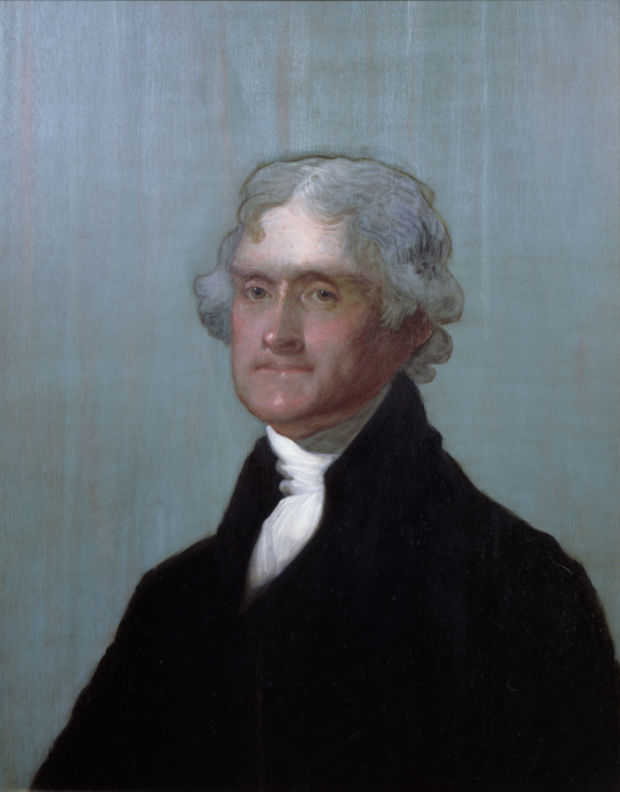 'Edgehill' portrait of Thomas Jefferson by Gilbert Stuart