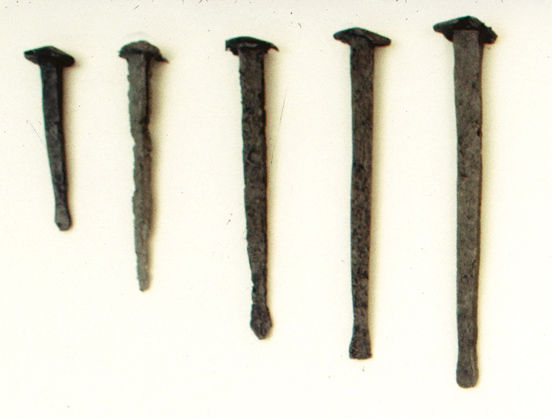 Nails excavated at Monticello